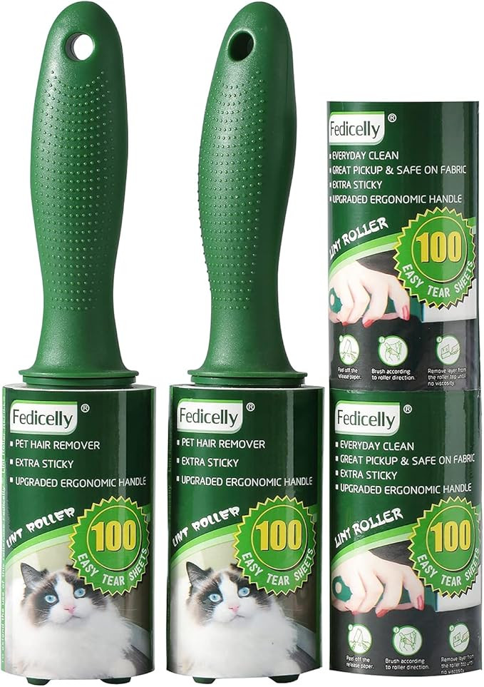 Fedicelly Extra Sticky Lint Rollers Pet Hair Remover for Laundry Clothes Furniture Carpet,Total 4... | Amazon (US)