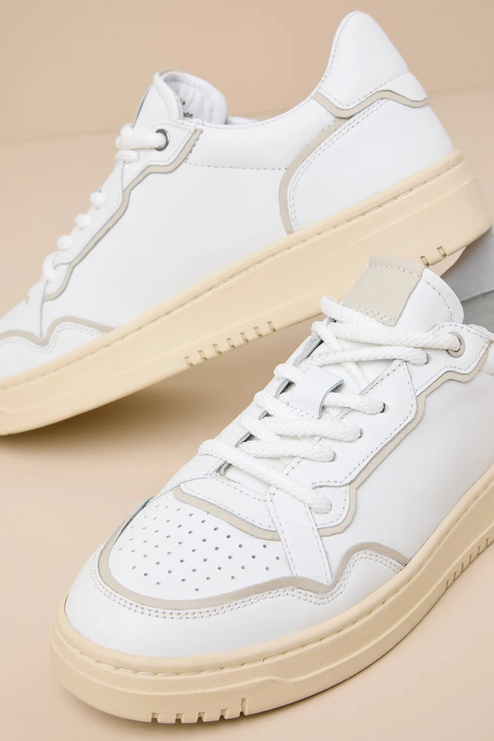 Thirty Love White Natural Combo Lace-Up Sneakers | Lulus