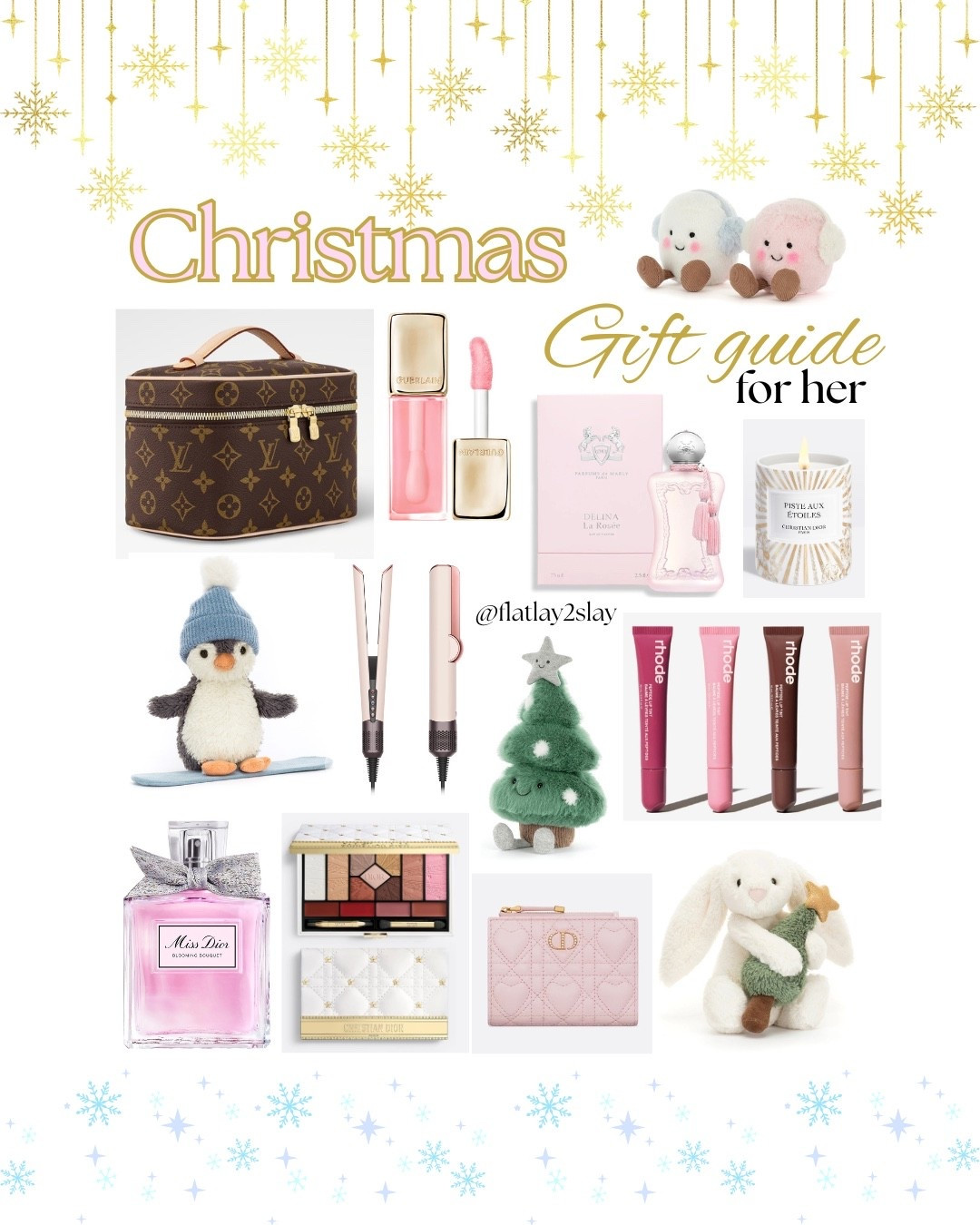 2025 Gift Guide for her ✨ filled with pretty, cozy, elegant gift ideas 🎀 ☃️☕️🧸🎁 

@louisvuitton @diorbeauty @dysonusa @guerlain @jellycat @rhode @parfumsdemarly 

What is on your wish list? 🎁🎅🏻🎄

#giftguide #giftguideforher #giftideasforher #cozygifts #prettygifts #elegantgifts #holidayseason #louisvuitton #louisvuittonbag #jellycat #diorbeauty #rhode #guerlain #dysonairwrap #diorholiday #holiday2025 #parfumsdemarly #delina #softgirlaesthetic #thatgirl #itgirl #pinterestgirl 

Gift guide, gift guide 2025, gift guide for her, gift ideas for her, dior beauty gift set 2025, rhode skin lip tint, guerlain lip oil, jelly cat plushie, jelly cat christmas collection, parfums de marly delina la rosee perfume, dior candle, louis vuitton nice bb, dyson airwrap pink

#LTKHoliday #LTKGiftGuide #LTKBeauty