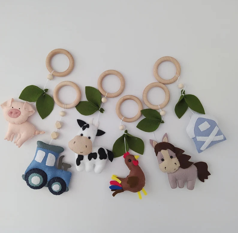 Farm baby play gym toys/baby gym hanging toys/baby gym forest/baby shower gift/forest animals | Etsy (US)