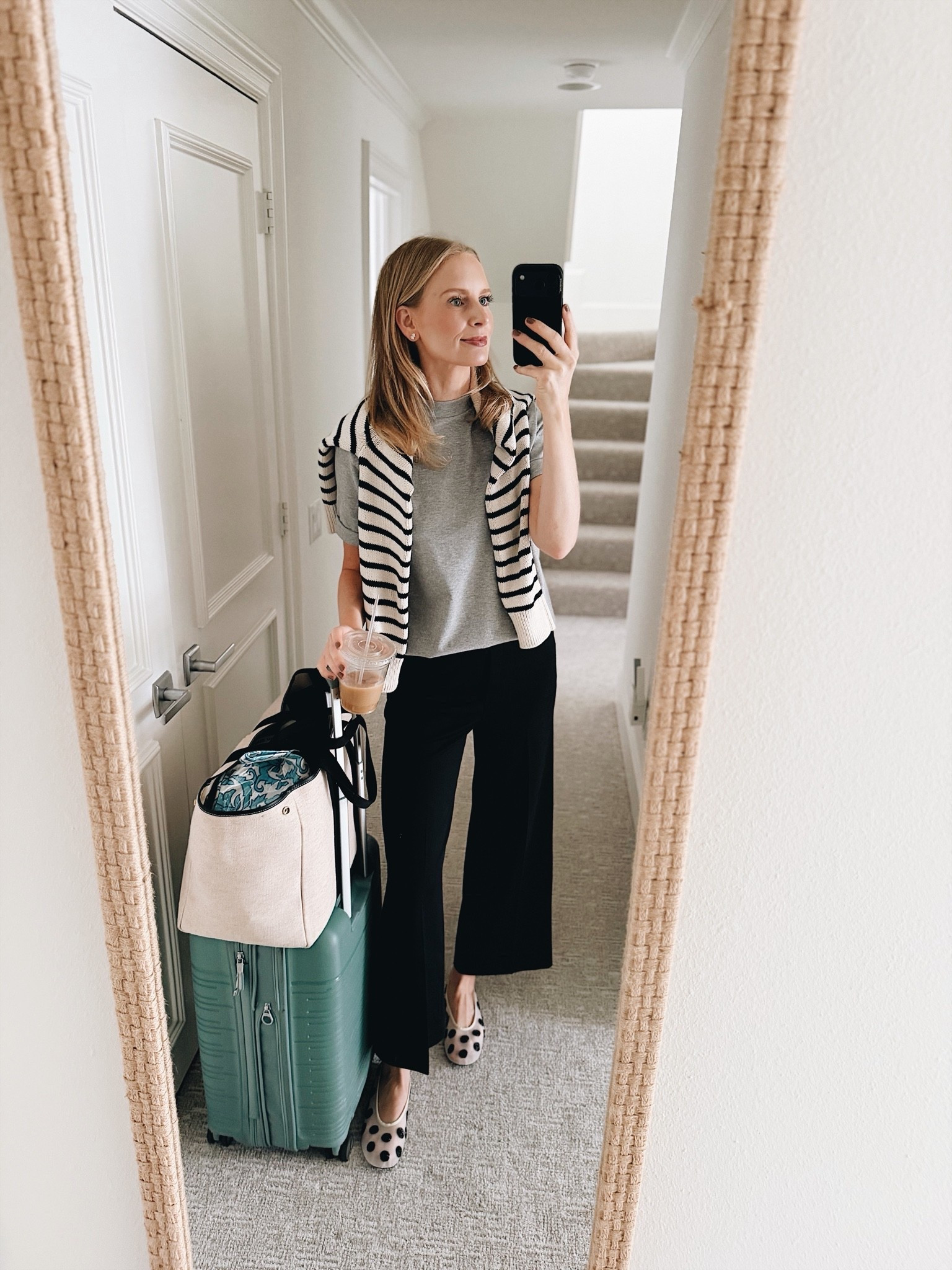 Today’s travel look! Theory pants are old.

#LTKootd #LTKTravel