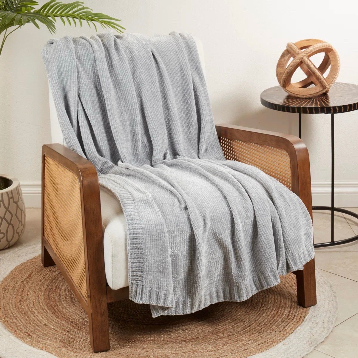 Drape this knit throw over your sofa or bed for an instantly cozy, styled look that feels warm and inviting. ON SALE and under $50. Pair this with a cozy storage bench or chair to complete the look.

Keywords: Throw blanket, chenille throw blanket, storage bench blanket, faux fur throw, upholstered storage bench, cozy storage bench, velvet storage bench, flip top storage bench, wicker storage bench