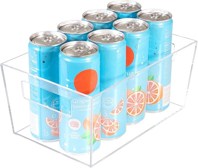 Richard Homewares Clear Plastic Storage Bins for Kitchen Cabinet, Pantry, Bathroom Organizer-Make... | Amazon (US)