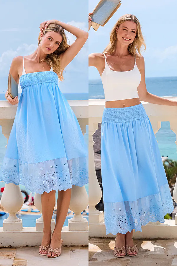 Mid-Century Blue Maxi Skirt | Cupshe US