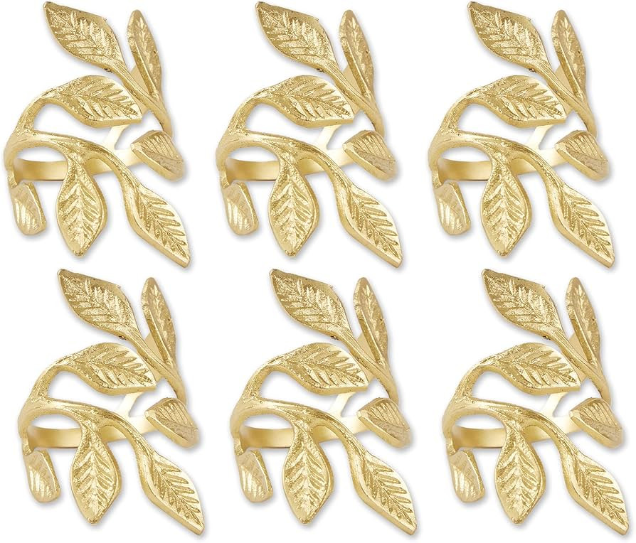 DII Christmas Thanksgiving Holiday Tabletop Décor Collection Decorative Napkin Ring Holder Set, ... | Amazon (US)