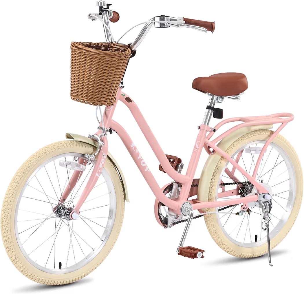 20 Inch Kids Bike for Girls Ages 8-12, 20 Inch Girls Bike with Basket, Kids Bicycle with Front an... | Amazon (US)