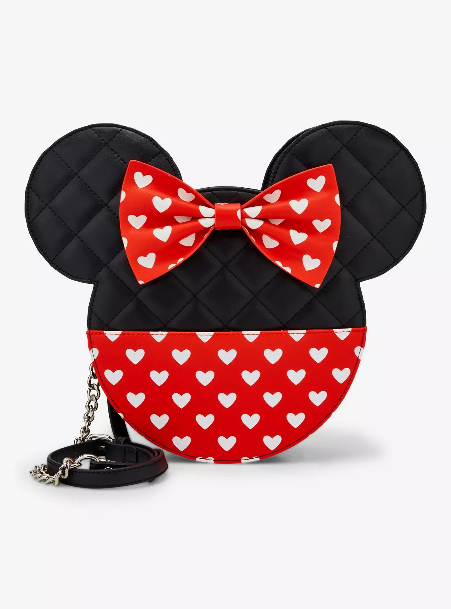 Loungefly Disney Mickey & Minnie Hearts Double Sided Crossbody Bag | BoxLunch