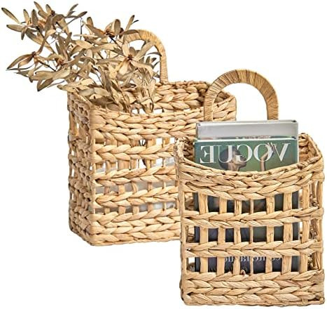 Artera Wicker Hanging Basket - 30cm x 13 cm Small Woven Fern Hanging Basket Flower Plants, Water ... | Amazon (US)