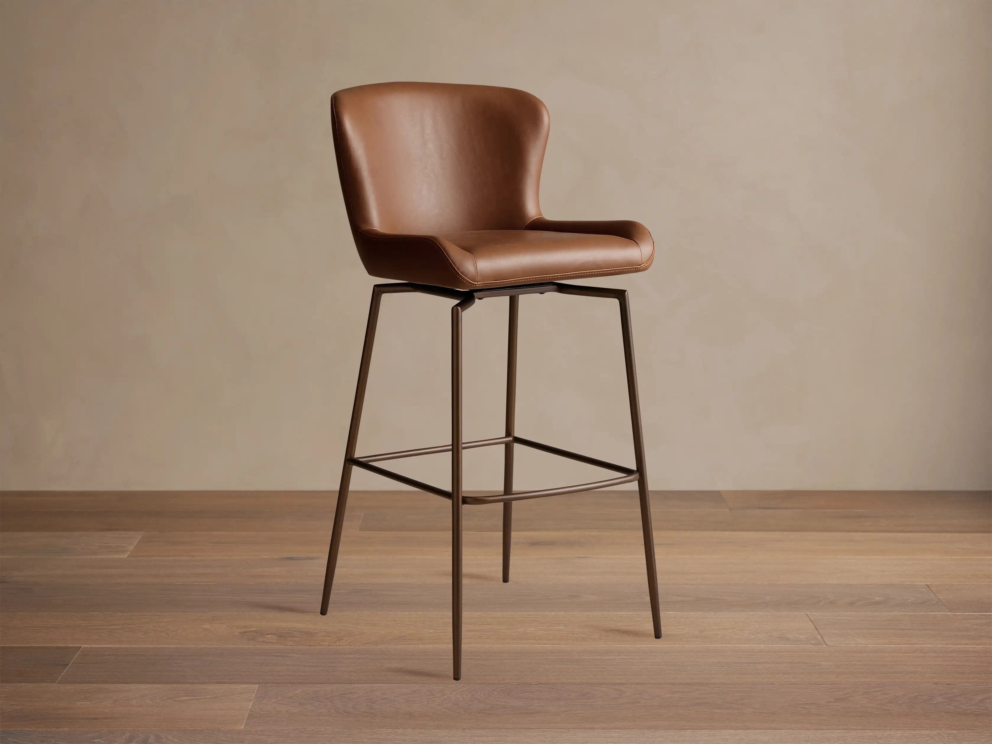 Kirsten Faux Leather Swivel Stool | Arhaus | Arhaus