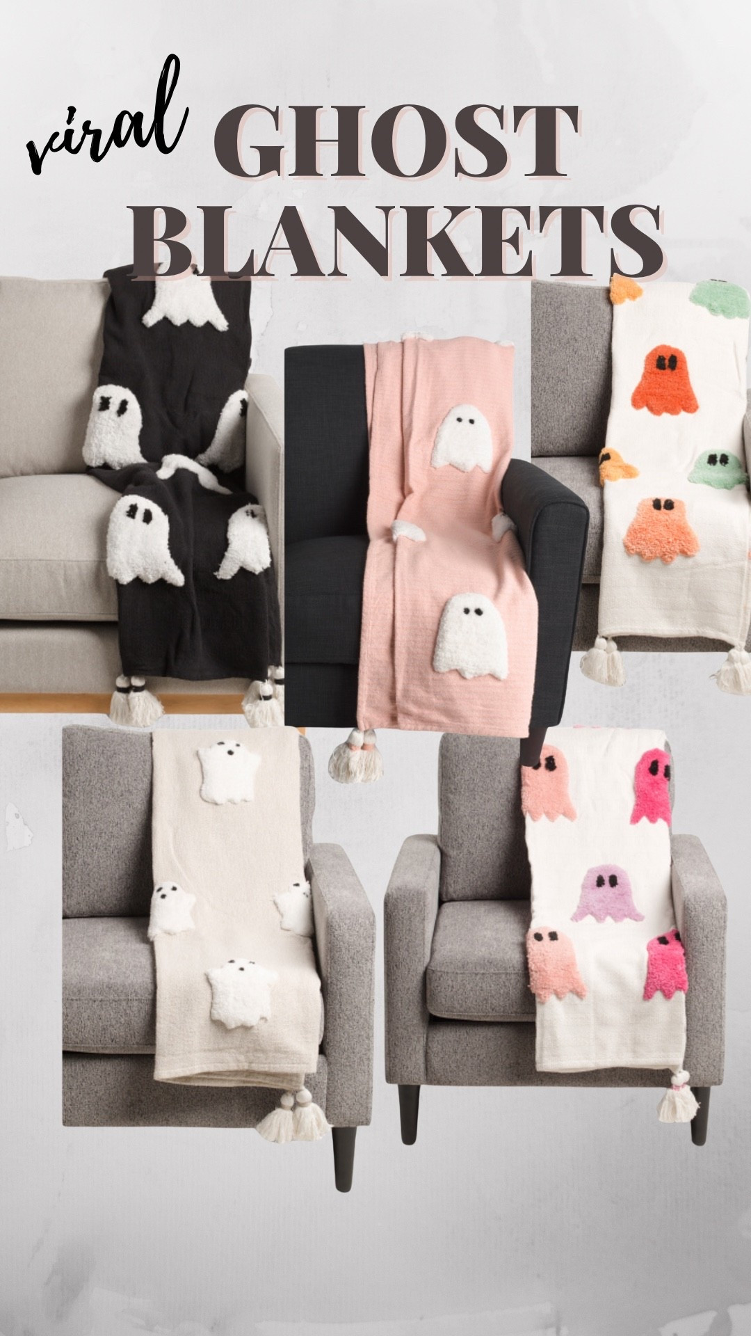 The viral ghost blankets are in stock at the moment in all colors! RUN! 

Halloween finds, Halloween decor - ghost blanket - Halloween home 

#LTKSeasonal #LTKHome #LTKFindsUnder50