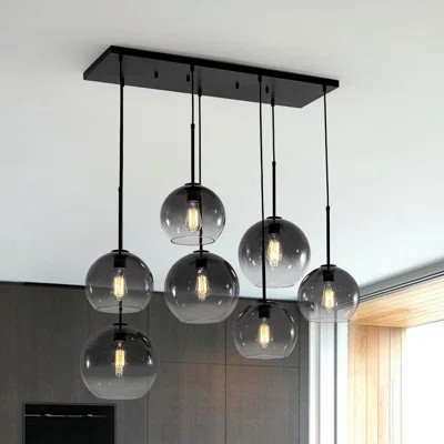 7-light Gradient Glass Island Pendant | Wayfair North America
