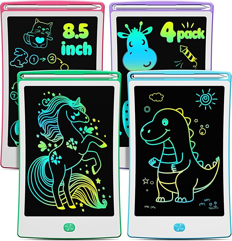 4 Pack LCD Writing Tablet, 8.5 Inch Colorful Toddlers Drawing Tablet for Kids, Creative Doodle Bo... | Amazon (US)