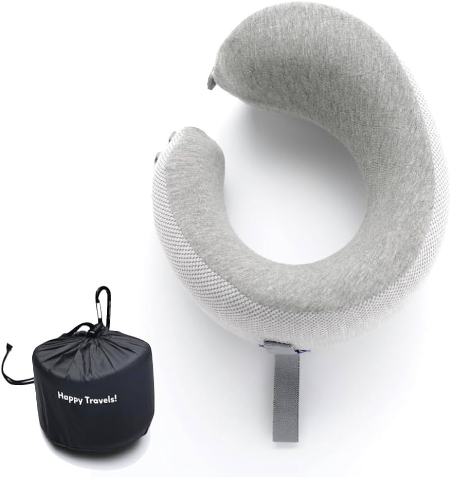 Cushion Lab Travel Pillow, Award-Winning Patented Ergonomic Design for Chin & Neck Support Memory... | Amazon (US)