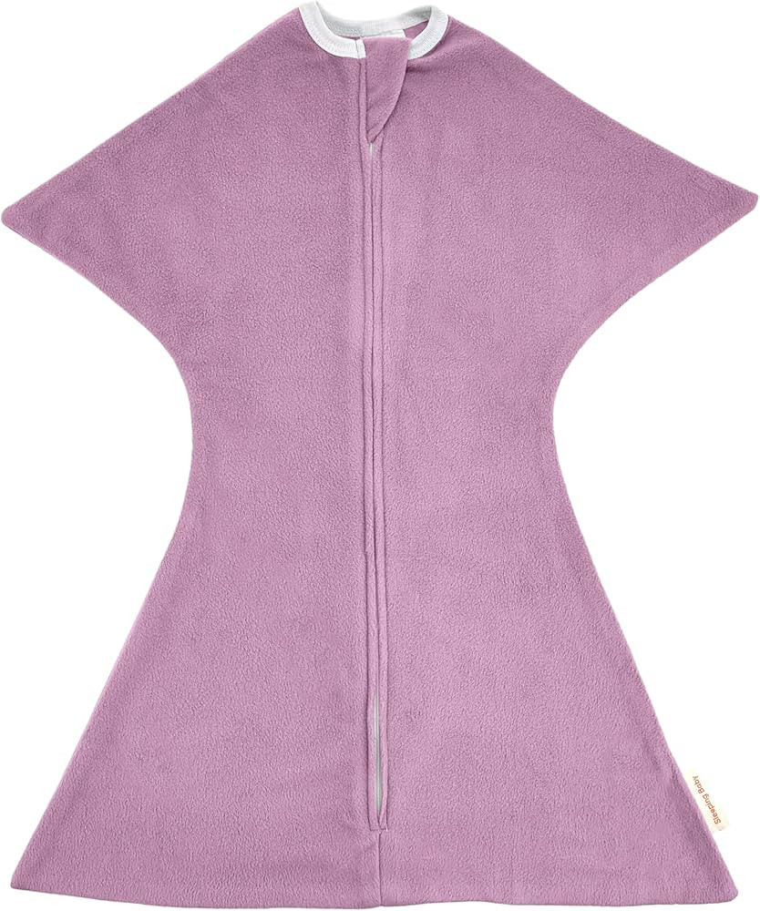 SleepingBaby Zipadee-Zip Transition Swaddle - Fleece Baby Swaddling Blanket with Zipper - Lavende... | Amazon (US)