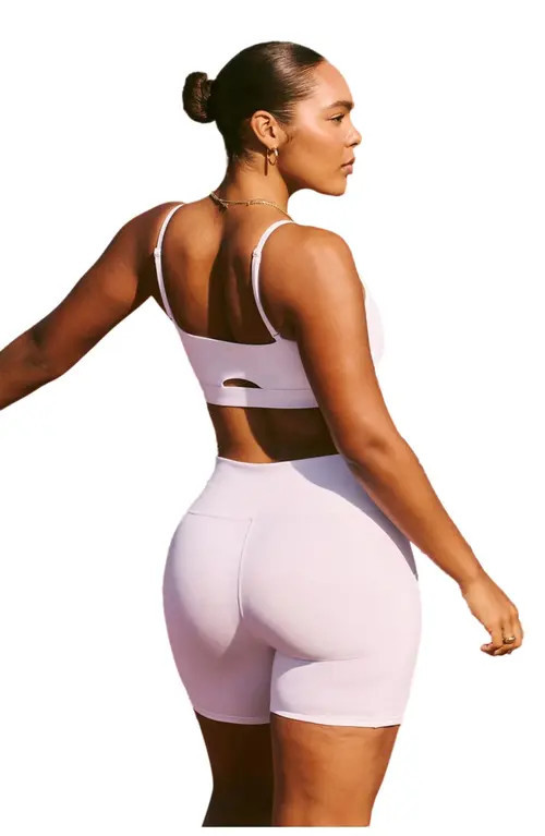 Fabletics On-The-Go PowerHold® High-Waisted 6'' Short in Classic White at Nordstrom, Size Xx-Large | Nordstrom