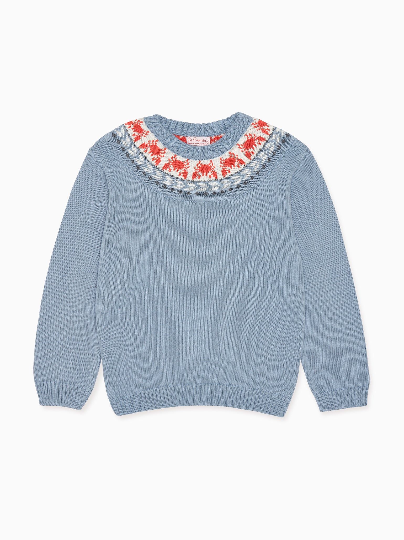 Blue Cangrejo Boy Jumper | La Coqueta (US)