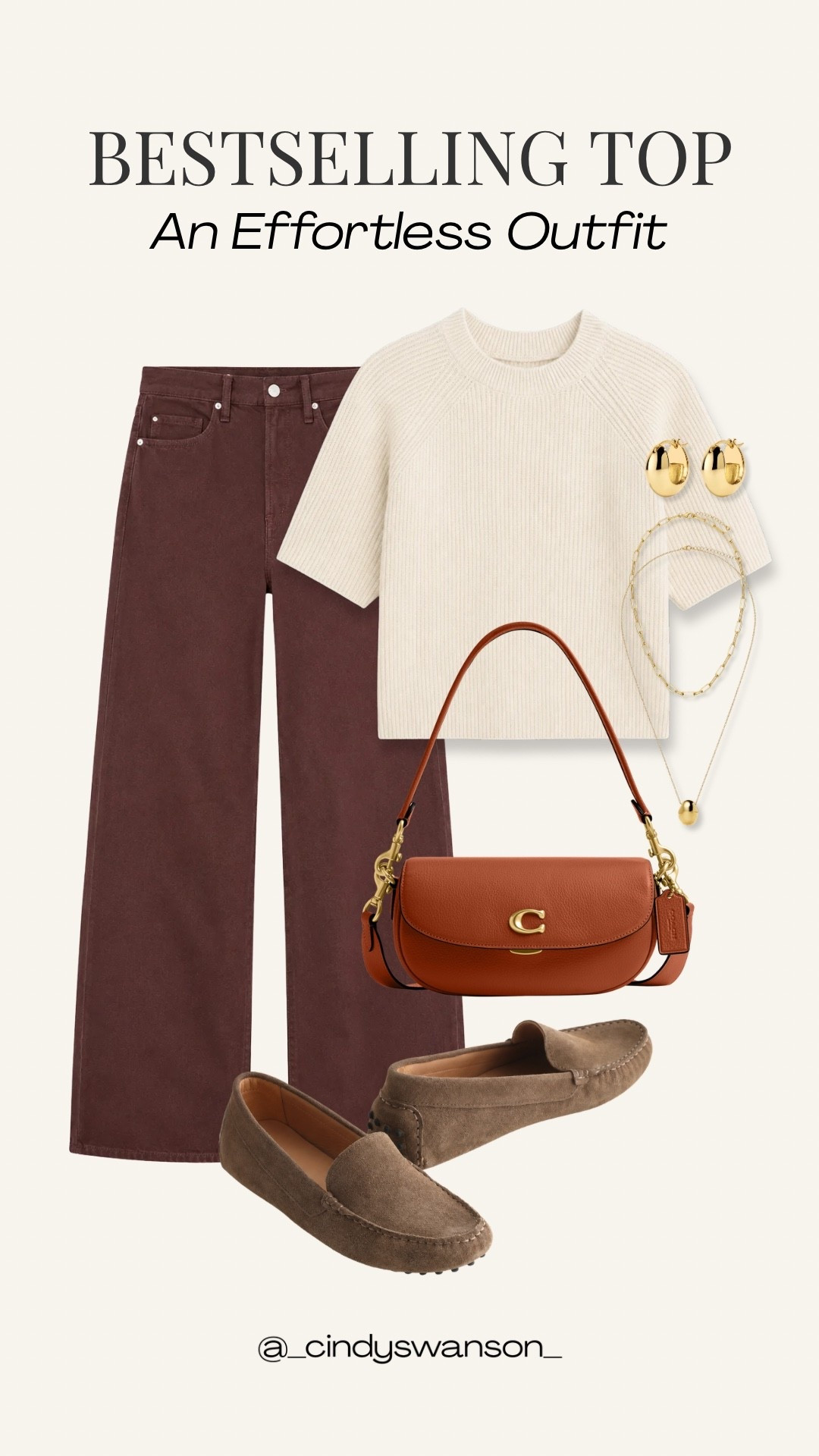 This bestselling top is such an easy piece to dress up or down. I love the soft ivory knit with rich brown jeans, suede loafers, and a warm cognac bag for a polished look that feels effortless and pulled together.

💡 LTK MADE EASY
❤️ Heart = Support my posts!
🔖 Save = Get sale & restock alerts
📋 Lists = Keep favorites organized
📲 Share = Send lists and products to a friend. Hello, Christmas List!
💬 Comment = Ask me anything about what I’m wearing.:-)

#LTKootd #LTKOver40