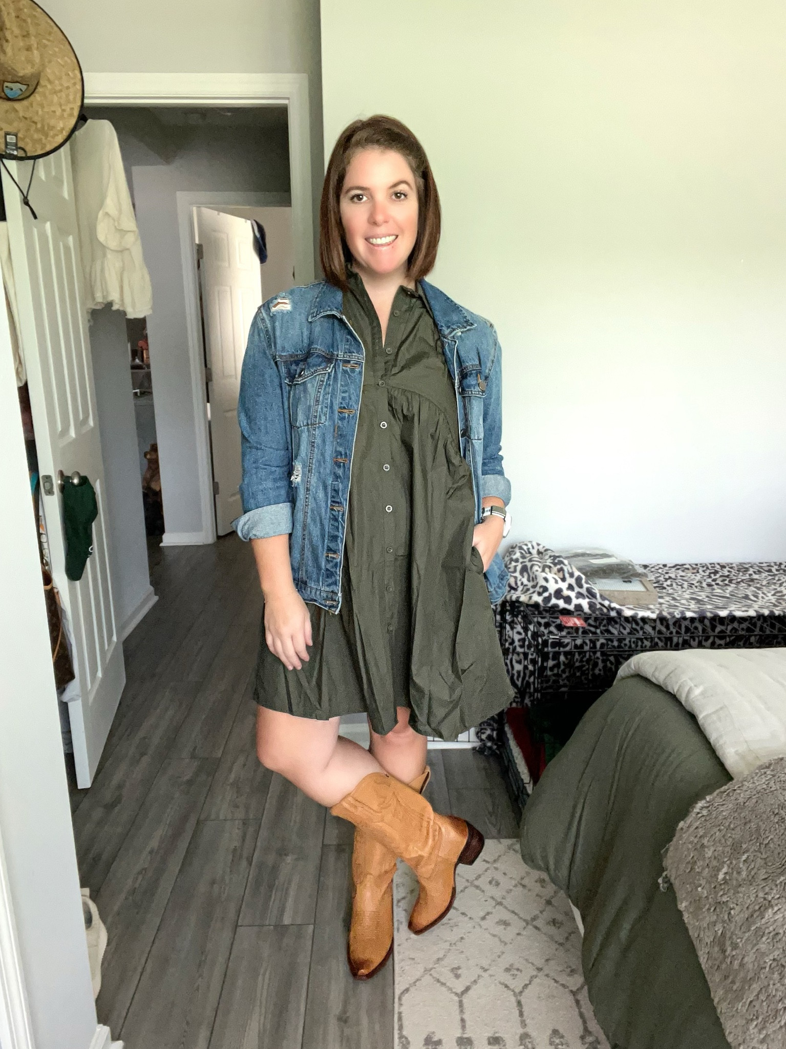 Workwear Week - Day 4! 

I 100% support cowgirl boots for the office! Add a cute pair of boots to this dress and you are ready for the office and for drinks or a show after! The dress runs TTS (I’m in a large for the bust), comes in several color options and is only $35.99! 

#LTKstyletip #LTKFind #LTKworkwear
