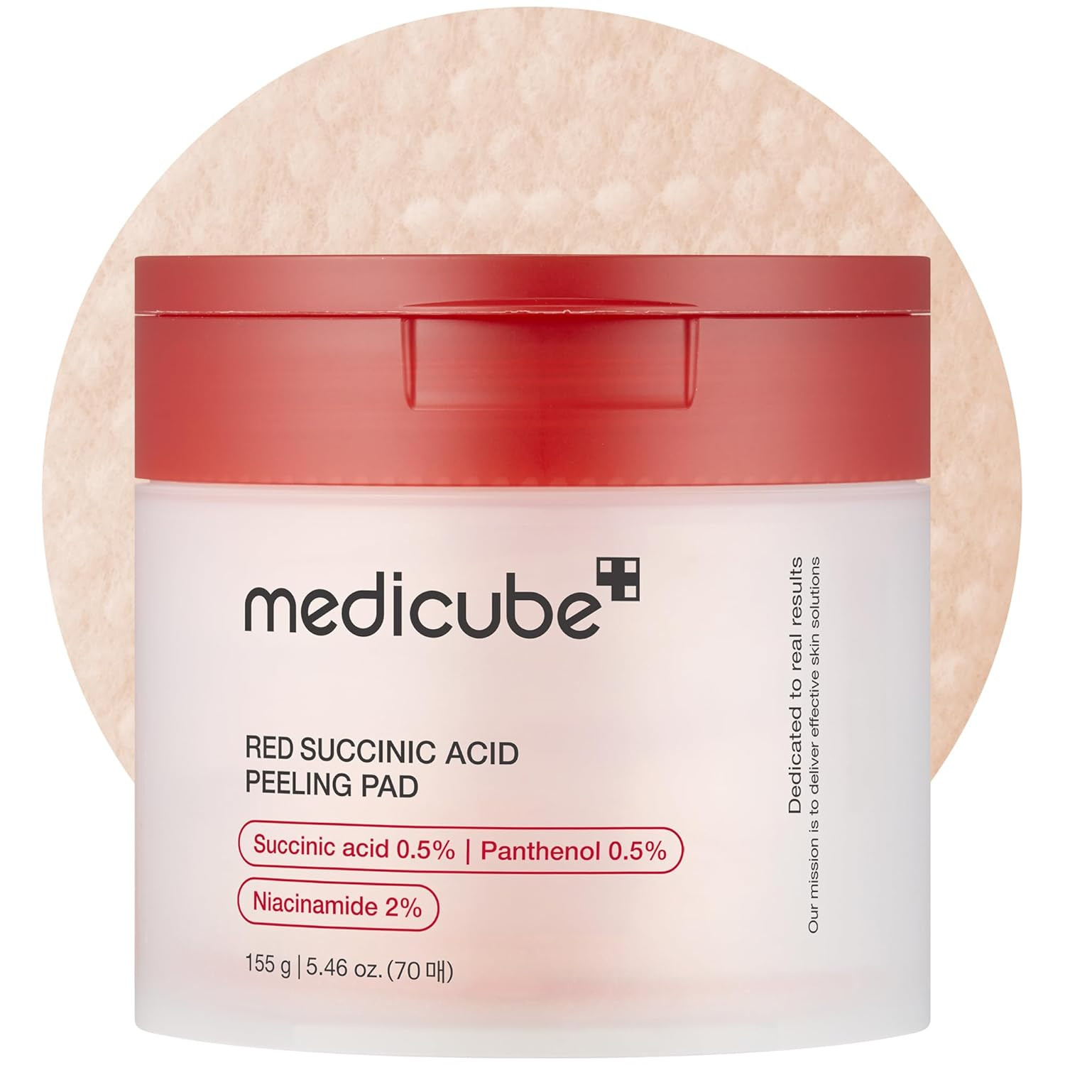 Medicube Red Succinic Acid Panthenol Facial Peeling Pads - Exfoliating Toner Pads for Breakout-Prone Skin with Niacinamide, AHA, BHA, and Soothing Panthenol - Non-Comedogenic | Amazon (US)