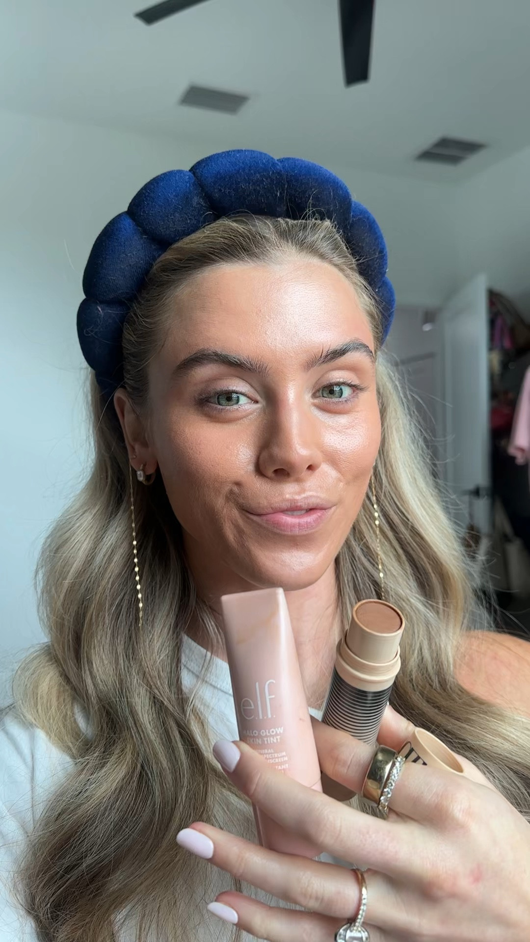 The easiest summer makeup with only two products for complexion I use the Elf Cosmetics Halo Glow Skin Tint shade 9 medium cool and then the @dibsbeauty desert island duo shade 4  

#LTKselfcare #LTKgrwm #LTKBeauty