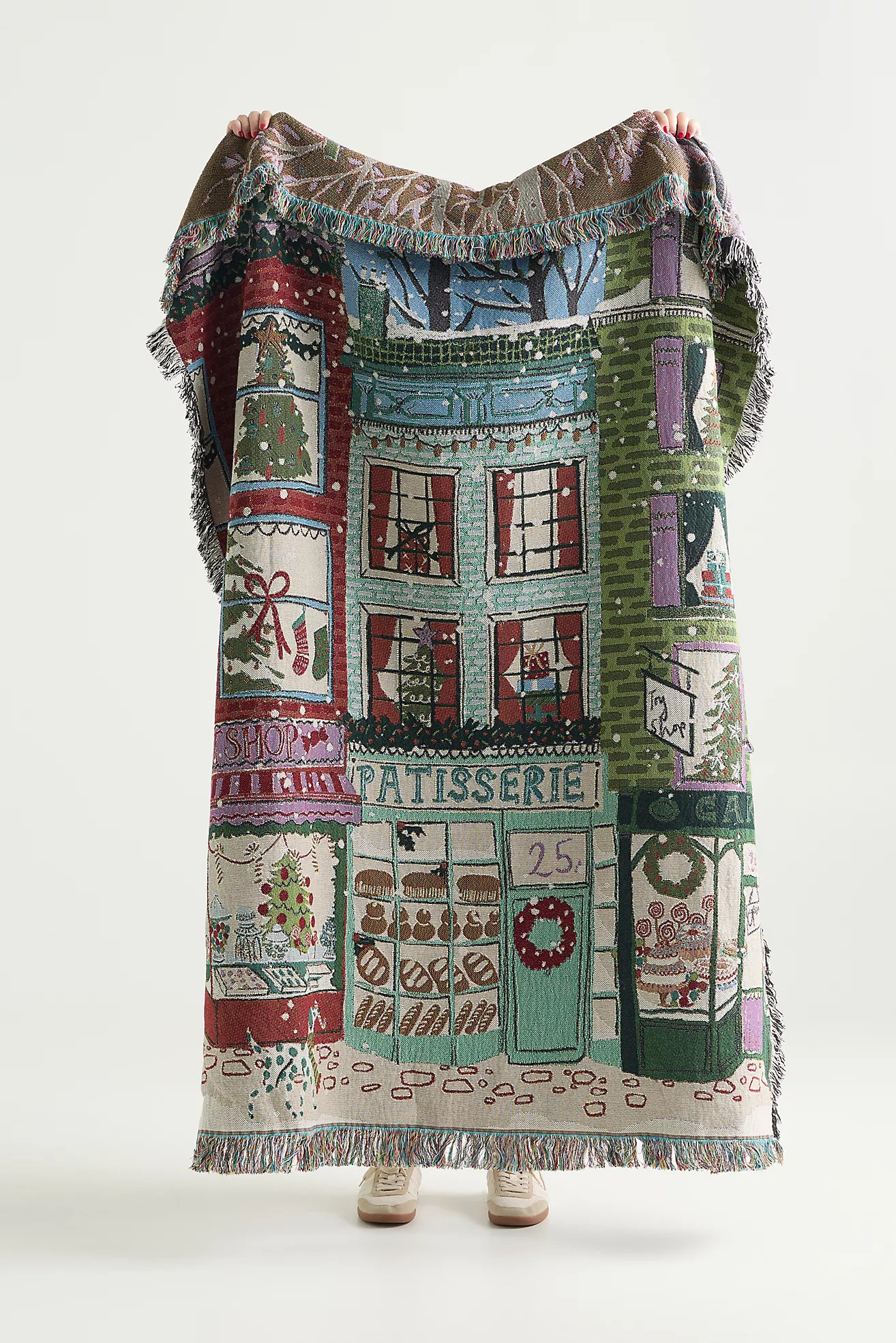 Estella Cotton Woven Throw Blanket | Anthropologie (US)