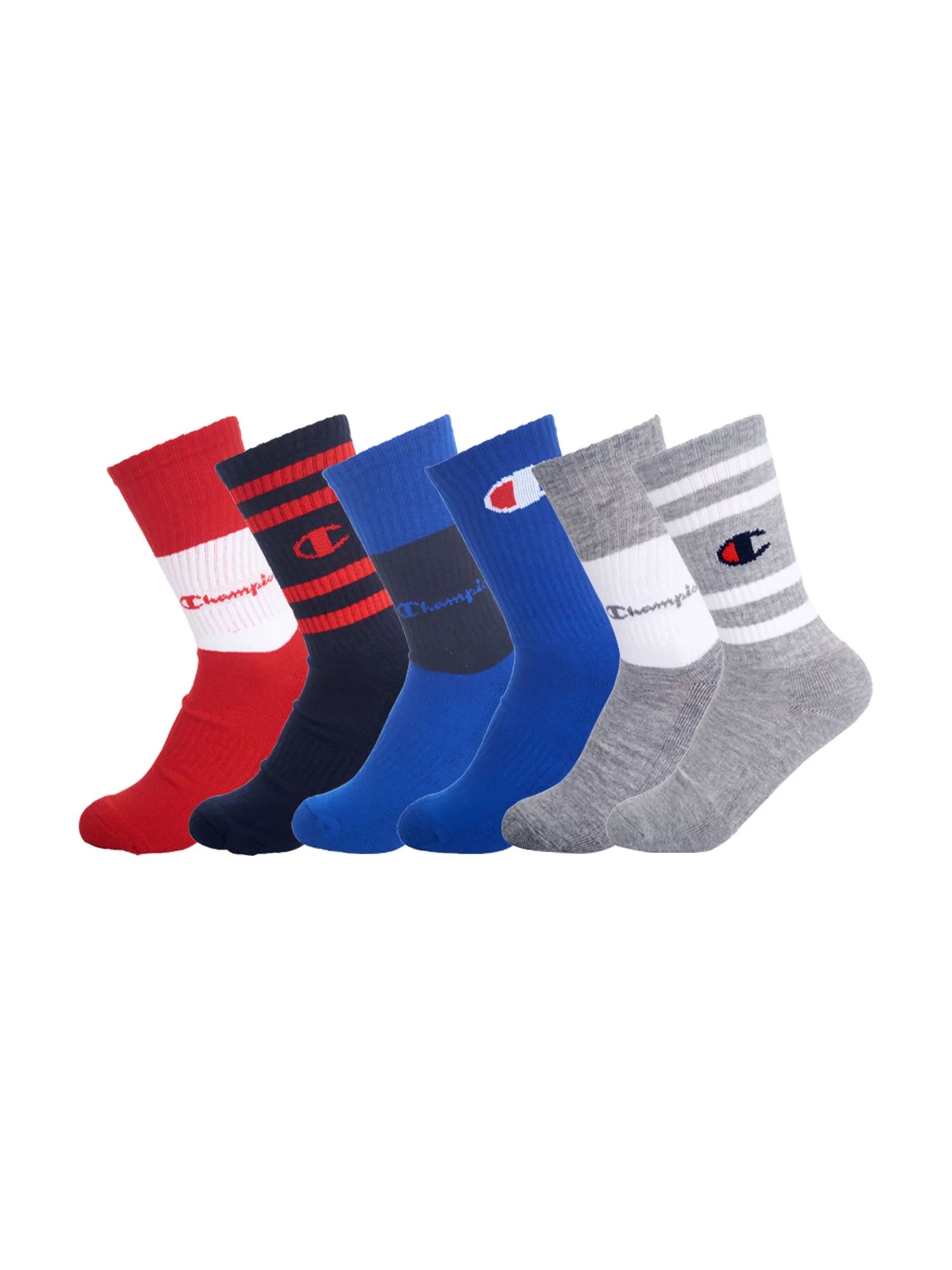 Champion Unisex Socks, 6 Pack Crew Socks, Sizes 7 - 11 | Walmart (US)
