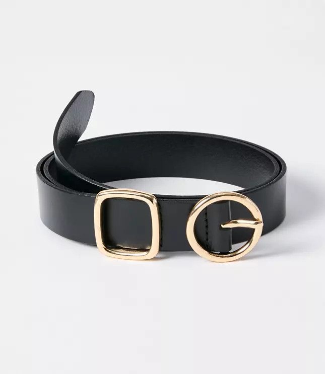 LOFT Versa Geo Leather Belt | LOFT