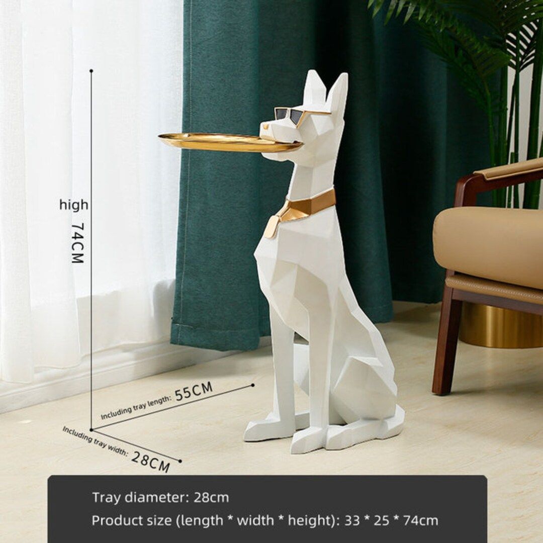 74CM Home Decor Gentleman Dog Statues Nordic Floor Decoration - Etsy | Etsy (US)
