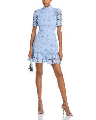 Floral Lace Mock Neck Mini Dress -Exclusive | Bloomingdale's (US)