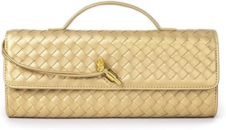 Joryin Woven Purse for Women Evening Clutch Woven Leather Handbags Crossbody Bag Purse Formal Eve... | Amazon (US)