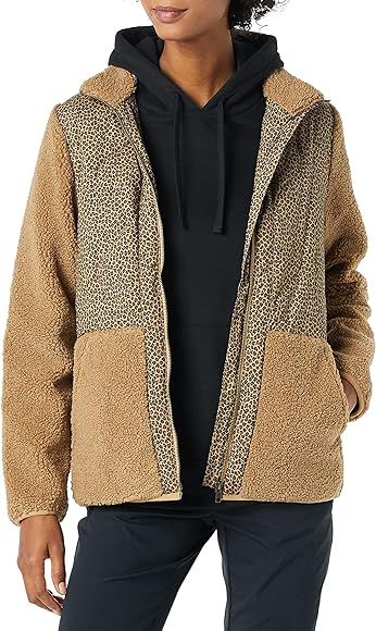 Amazon Essentials Women's Faux Shearling Mixed Media Jacket | Amazon (US)