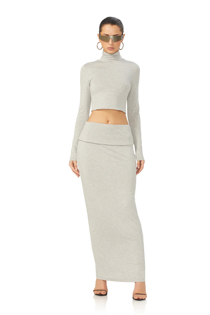 Esin Maxi Skirt - Heather Grey | ShopAFRM