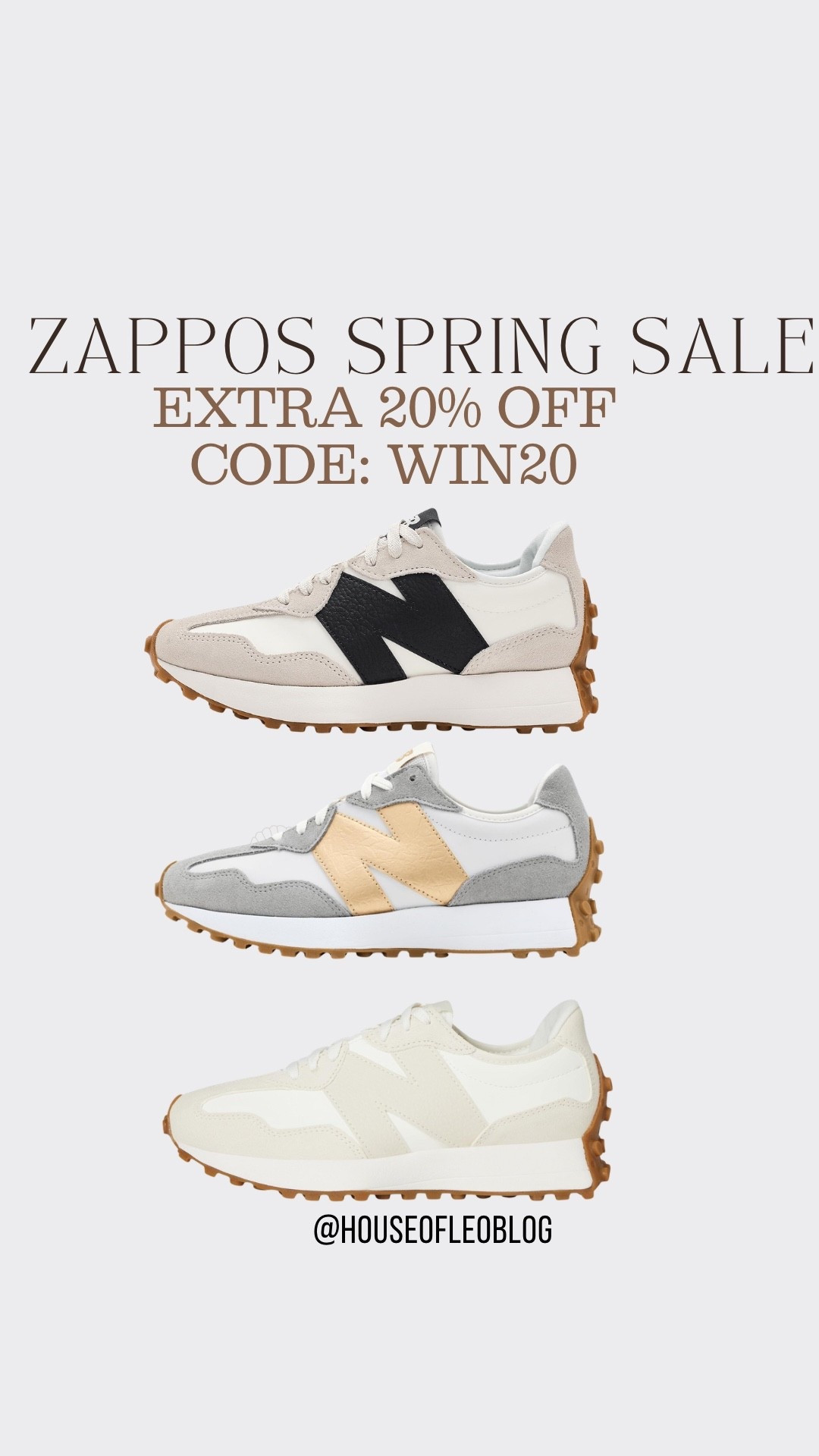 Zappos code WIN20. New balance sneakers. New balance 327

#LTKSaleAlert