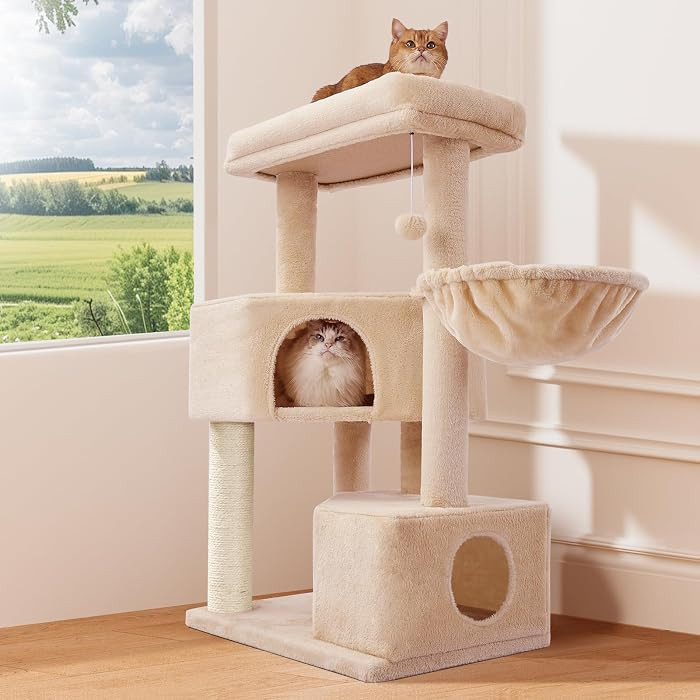 Gardner Pet 41" Tall Cat Tree for Medium-Large Cats, Heavy Duty Cat Tower with 2.8in Posts & Wash... | Amazon (US)