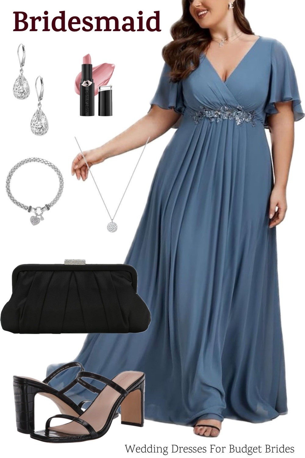 Feel beautiful in this long blue bridesmaid dress with chic accessories. This gown could also work as a wedding guest dress.

All from Amazon and perfect for a summer or early fall wedding.

#LTKWedding #LTKPlusSize #LTKSeasonal