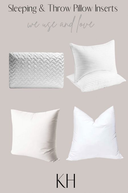 Pillows we use on our bed for both sleep and toss pillow stuffing #bed #bedding #pillow #pillows #pillowinsert

#LTKhome