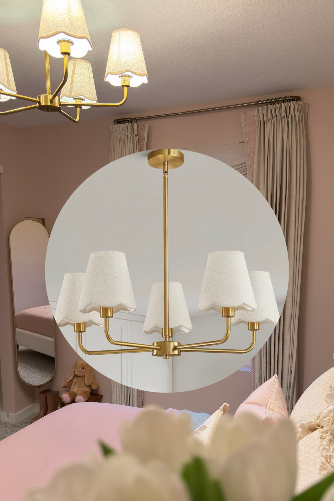 Tamara’s Chandelier 
Lámpara de habitación de mi hija 🌸

#LTKKids #LTKU #LTKHome