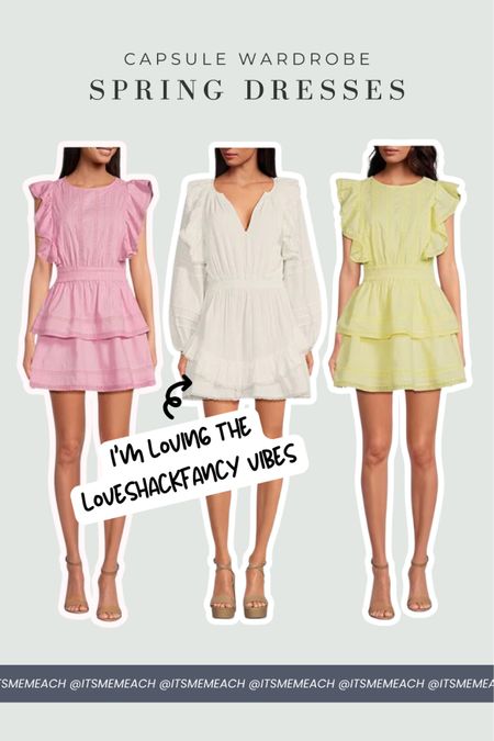 These spring dresses are giving Loveshackfancy, but are far more affordable! 👏🏼 Perfect for a casual wedding guest dress, country concert outfit, rehearsal dinner dress, or to just have on hand for your capsule spring outfits like me! I have the pink, and I’m obsessed! It’s so well made and super flattering, so I’m going to snag the long sleeve white version too. They run TTS. I have a small!

#LTKwedding #LTKSeasonal