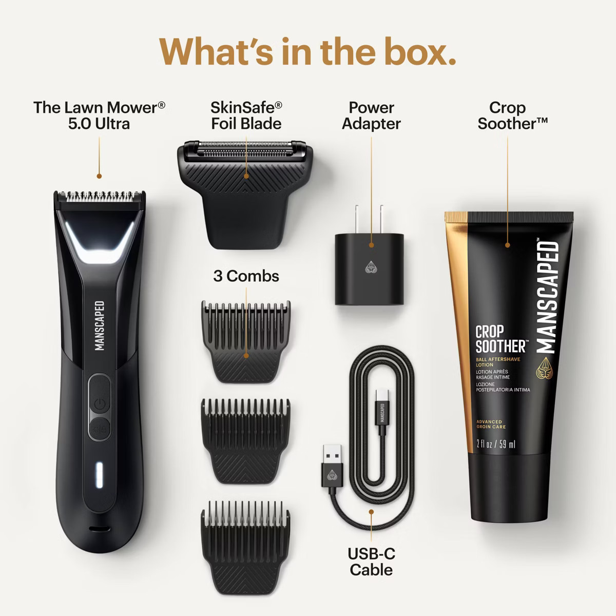 Manscaped The Lawn Mower 5.0 Ultra Essentials Kit, SkinSafe Electric Groin and Body Hair Trimmer,... | Target