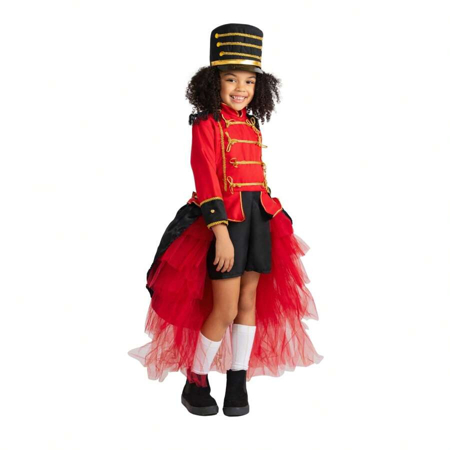 Halloween Nutcracker Leotard Jacket, Tutu Skirt & Hat Costume Set - Kids Girls | SHEIN