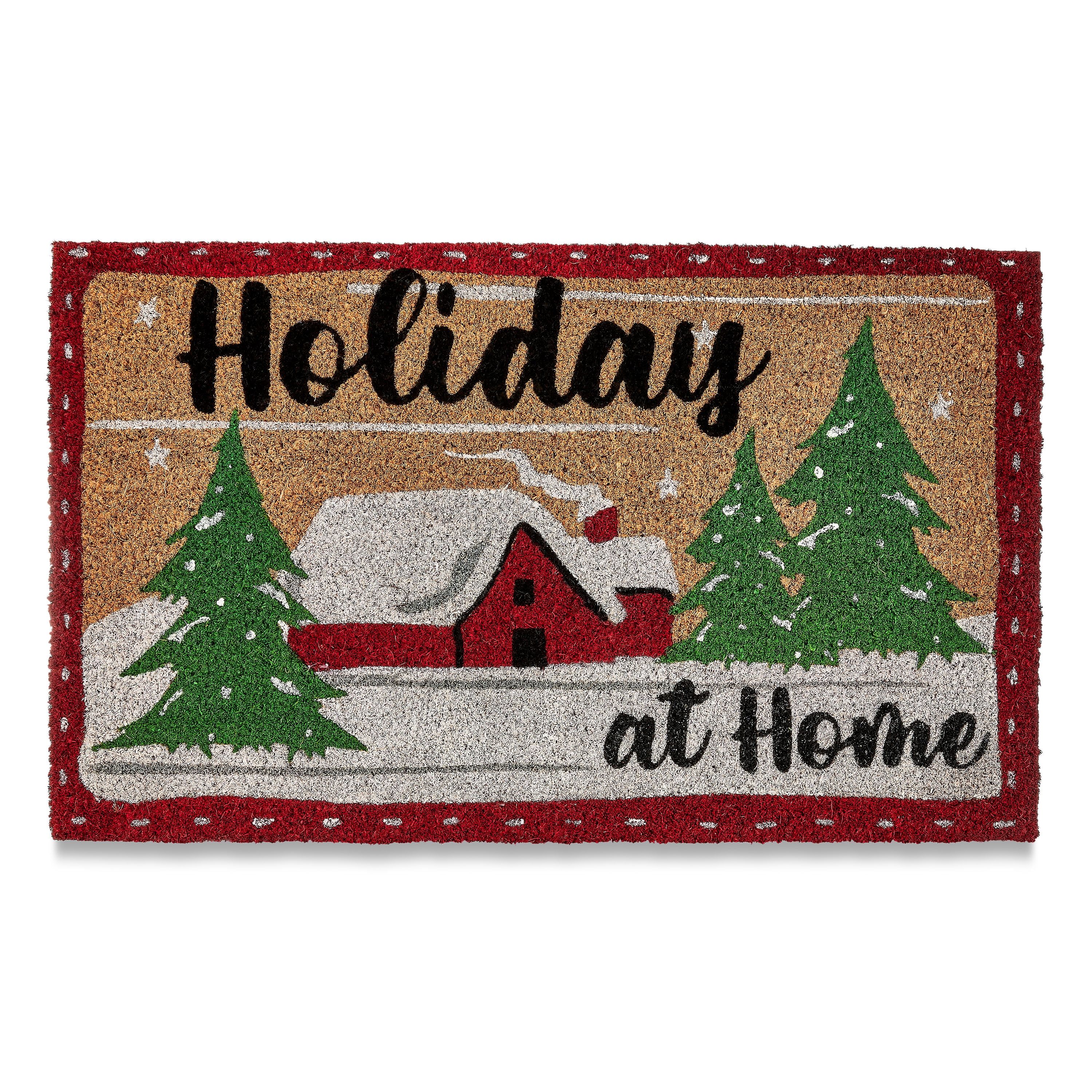 Holiday at Home Coir Christmas Entry Doormat, 18" x 30", by Holiday Time | Walmart (US)