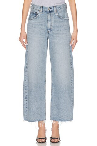 AGOLDE Low Curve Fray Jeans in Blue | FWRD 