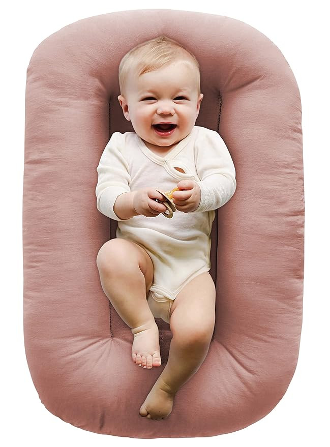 Snuggle Me Organic Bare | Baby Lounger & Infant Floor Seat | Newborn Essentials | Organic Cotton,... | Amazon (US)