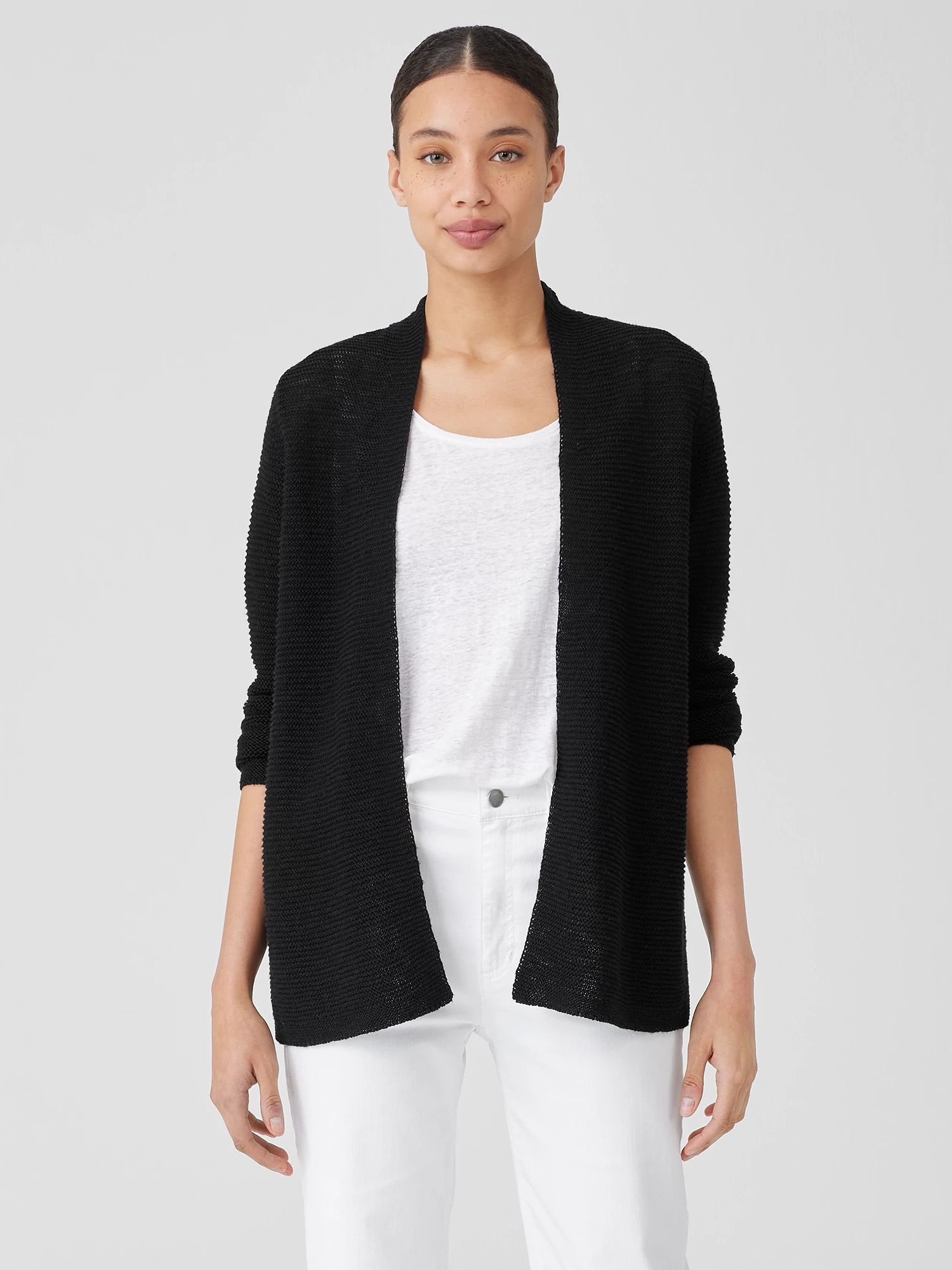 Organic Linen Cotton Cardigan | Eileen Fisher