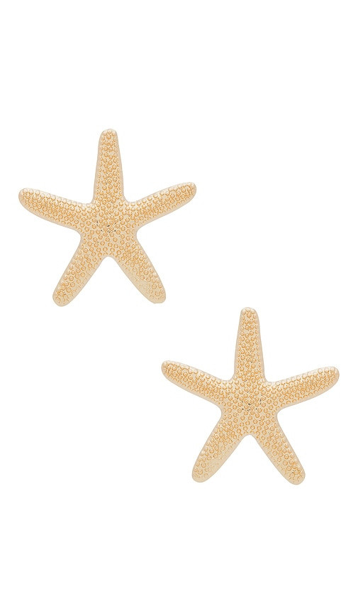 Ettika Starfish Earring in Metallic Gold. | Revolve Clothing (Global)