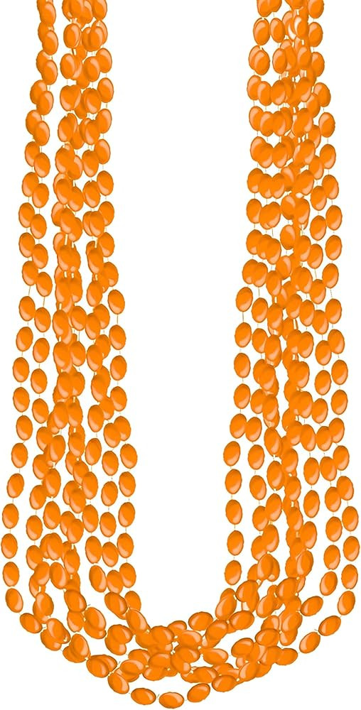 Silver Metallic Bead Necklaces, Party Accessory, 48 Ct. | Amazon (US)