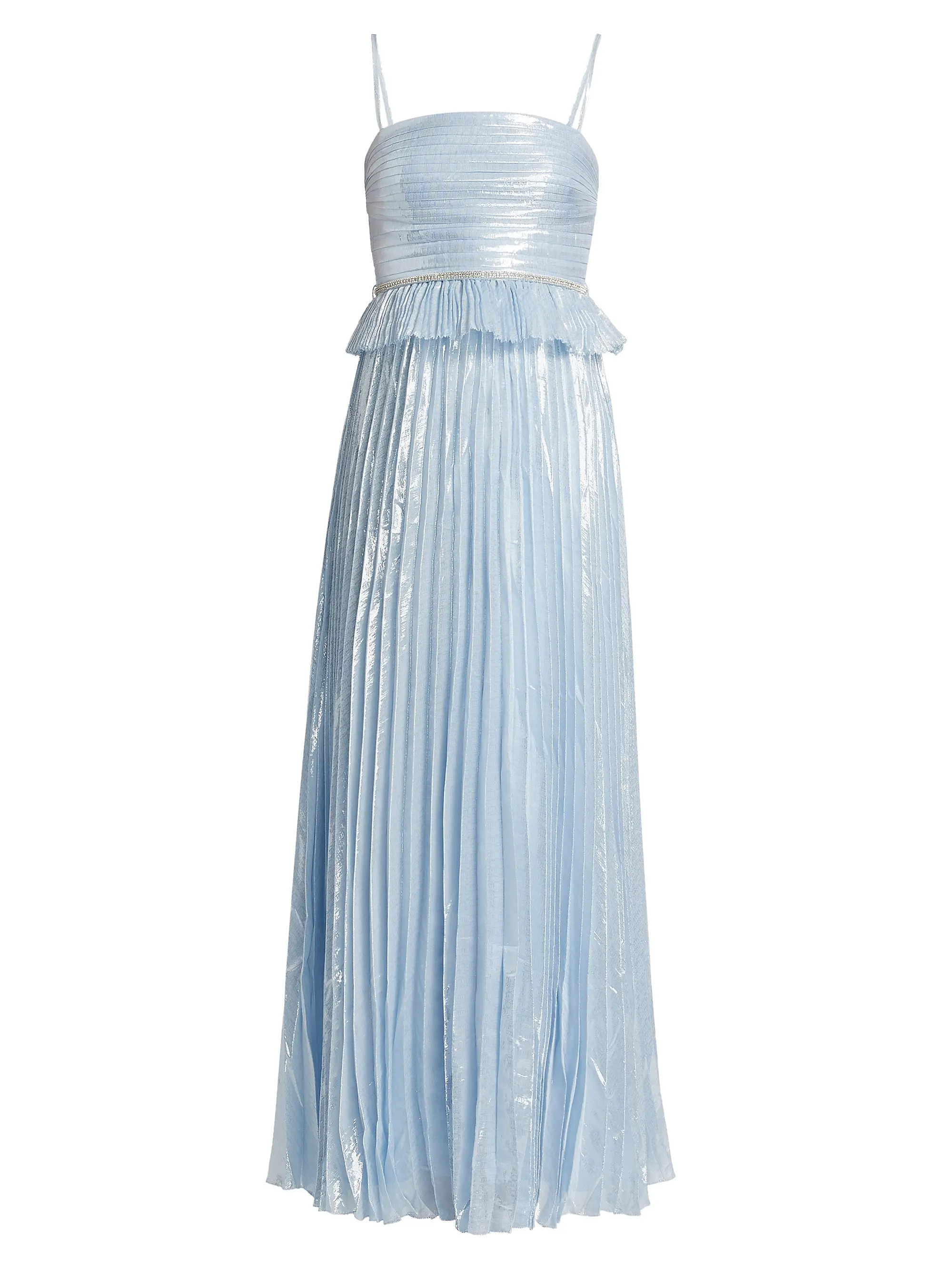 Metallic Pleated Gown | Saks Fifth Avenue