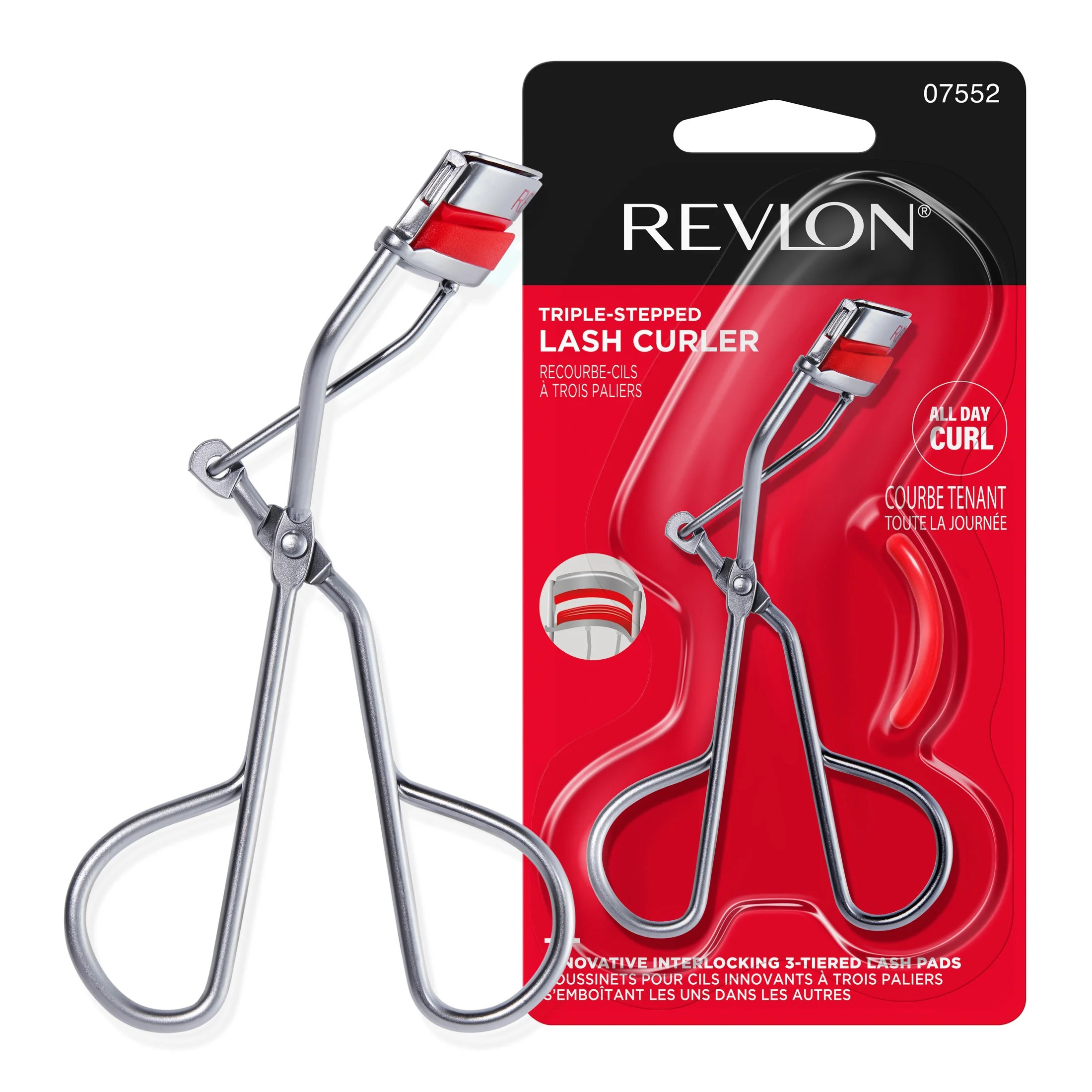 Revlon Triple-Stepped Lash Curler, 3-Tiered Lash Pads for Tug-Free Curling, 1 count - Walmart.com | Walmart (US)