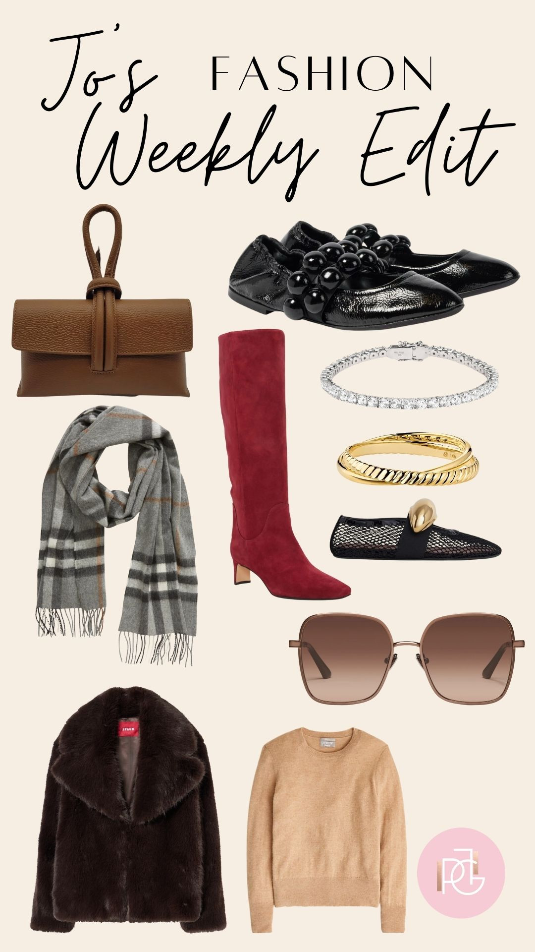 My weekly edit of my favorites - fashion edition!

-Italian Genuine Pebble Leather Crossbody Handbag, color: Cognac Brown
-Alaïa Sphere patent leather Mary Jane flats, size: 37, TTS
-SALE! Vince Camuto Knee High Boot, size: 7.5, color: Chianti Hghsue, TTS
-Mejuri Sapphire Tennis Bracelet
-Mejuri Duo Ring
-Burberry Cashmere Scarf 
-Quay Sunglasses, chocolate frame
-Mesh Ballet Flats, size: 7.5, TTS
-Staud Soprano faux fur jacket, size: XS/S, TTS
-J. Crew Cashmere Crewneck Sweater, size: S, TTS 

 

#LTKOver40 #LTKSaleAlert #LTKStyleTip