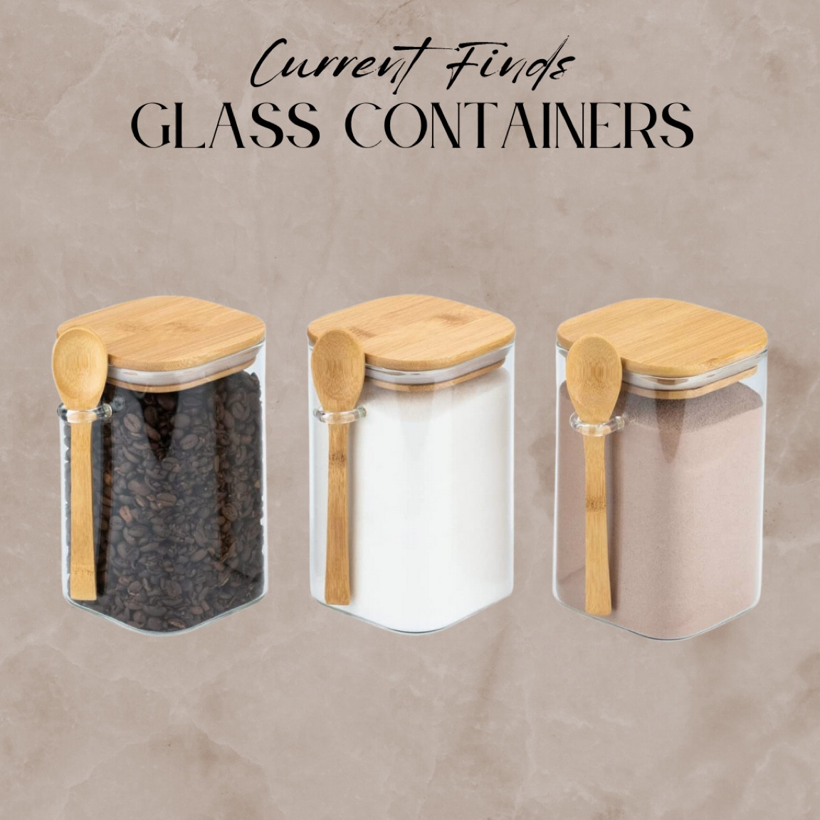 These glass and bamboo storage containers are perfect to keep your fridge and pantry organized. I love that they come with a spoon as well! Sold on Amazon. Home decor, organization, organizer, lid, food.

#LTKSeasonal #LTKFind #LTKhome
